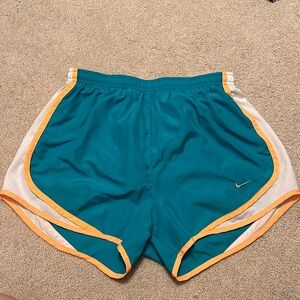 Teal Nike athletic shorts